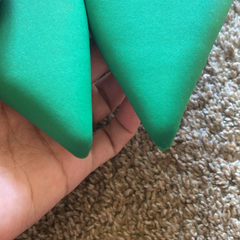 Zara | NWT Vibrant Green Slingback Pointed Heels - Picture 7 of 9